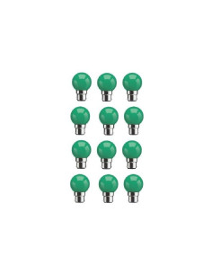 Syska 0.5 W Standard B22 LED Bulb (Green, Pack of 12)