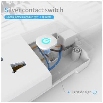 Cablet 3010-18, 3 Universal Sockets, 1 Switch and 1.8m Heavy Duty Cable Extension Board (White)