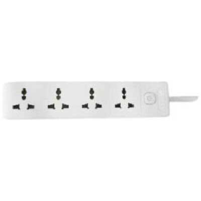 Cablet 4010-18, 4 Universal Sockets, 1 Switch and 1.8m Heavy Duty Cable Extension Board (White)