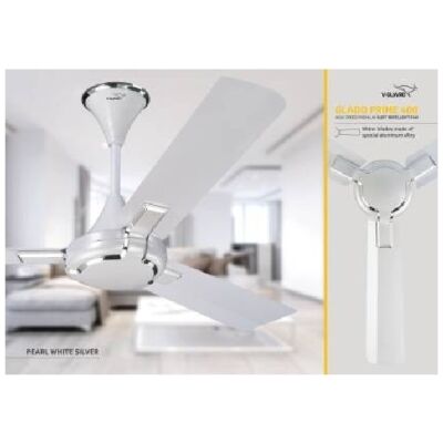 V-Guard Glado 400 1200 mm 3 Blade Ceiling Fan (Silver, Pack of 1)