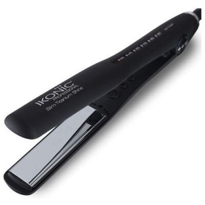 IKONIC SLIM TITANIUM HAIR STRAIGHTENER SHINE BLACK